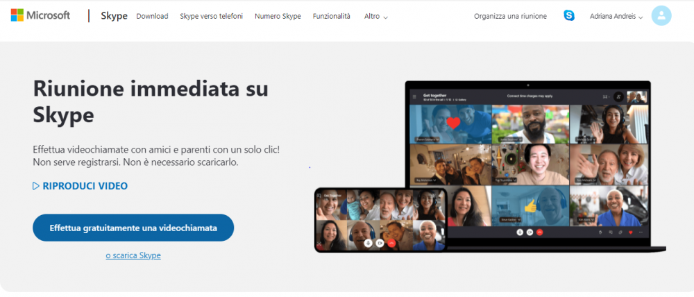 usare skype